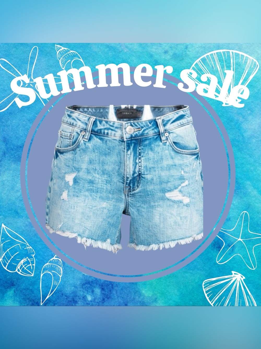 torrid light wash distressed denim cutoff shorts